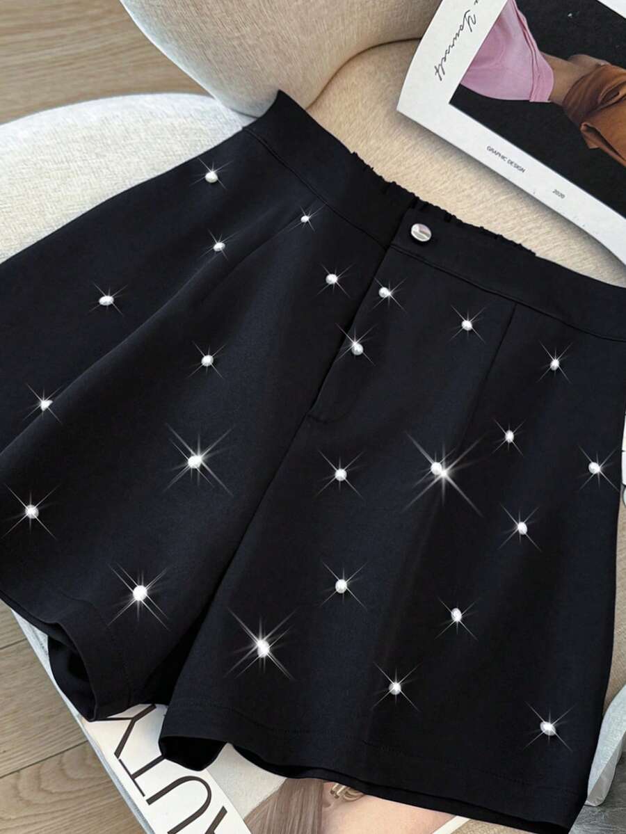 Pantaloni scurți SHEIN, negru