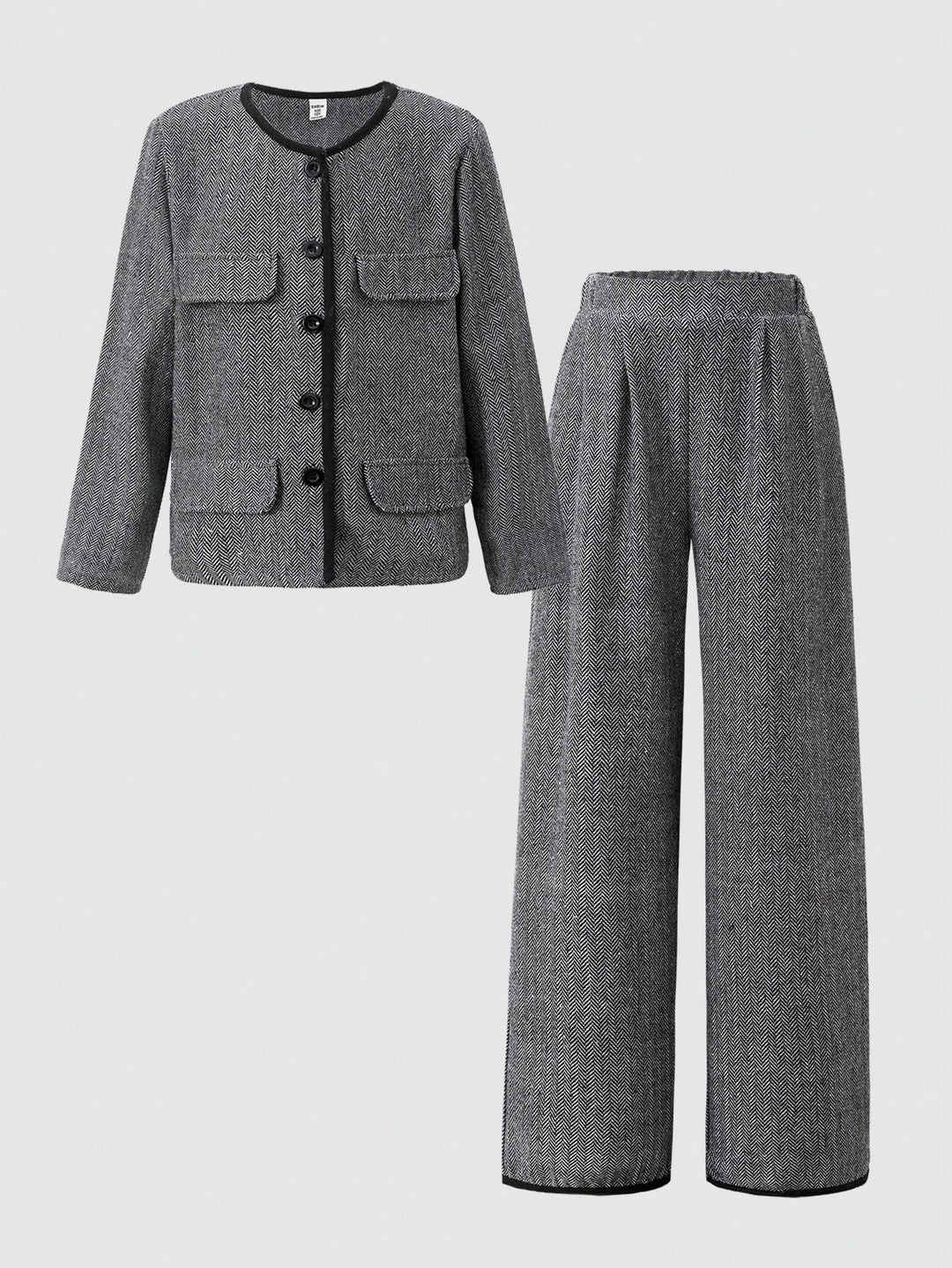 Set de hanorac și pantaloni SHEIN, gri