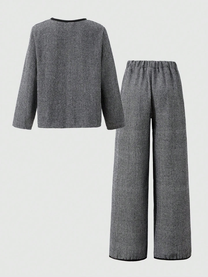 Set de hanorac și pantaloni SHEIN, gri