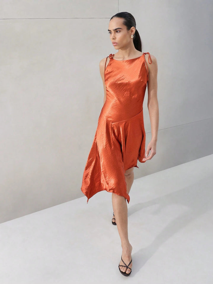 Rochie midi SHEIN, portocaliu