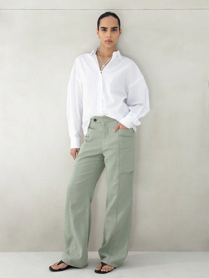 Pantaloni SHEIN, verde
