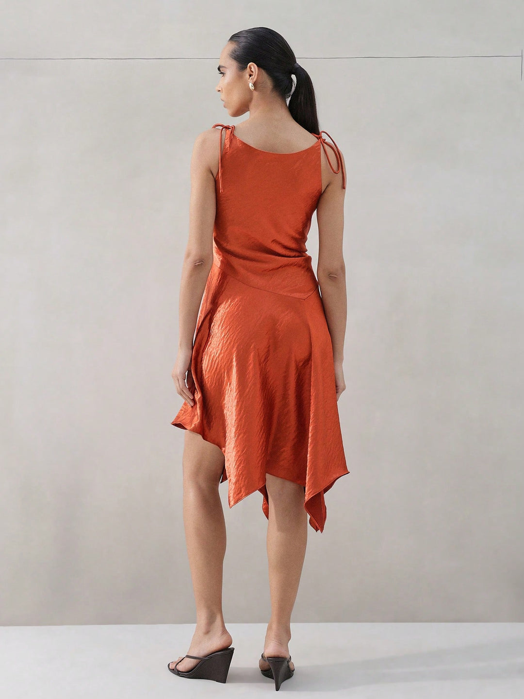 Rochie midi SHEIN, portocaliu