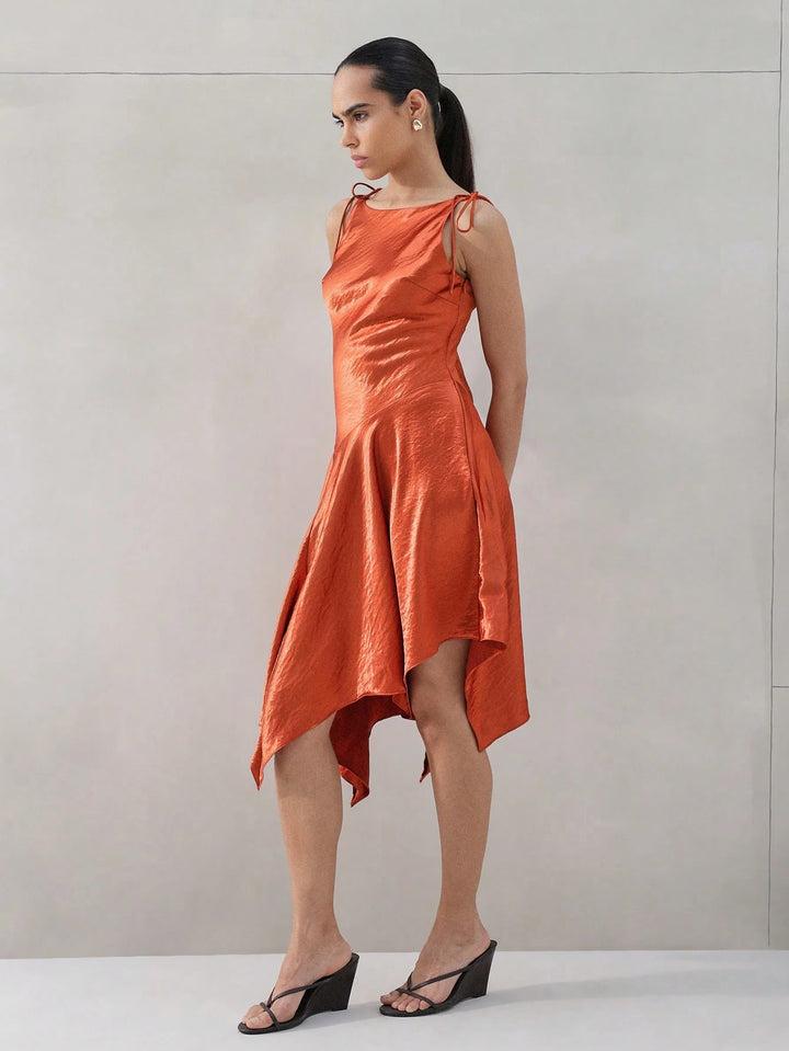 Rochie midi SHEIN, portocaliu