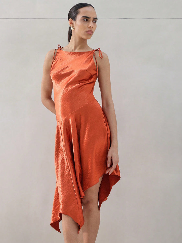 Rochie midi SHEIN, portocaliu