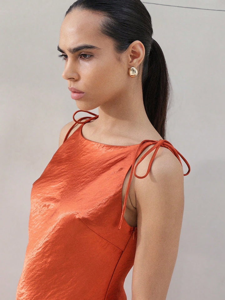Rochie midi SHEIN, portocaliu