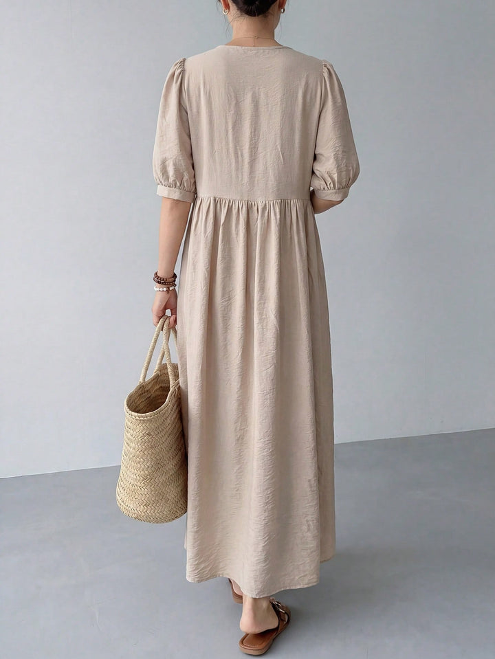 Rochie maxi SHEIN, bej