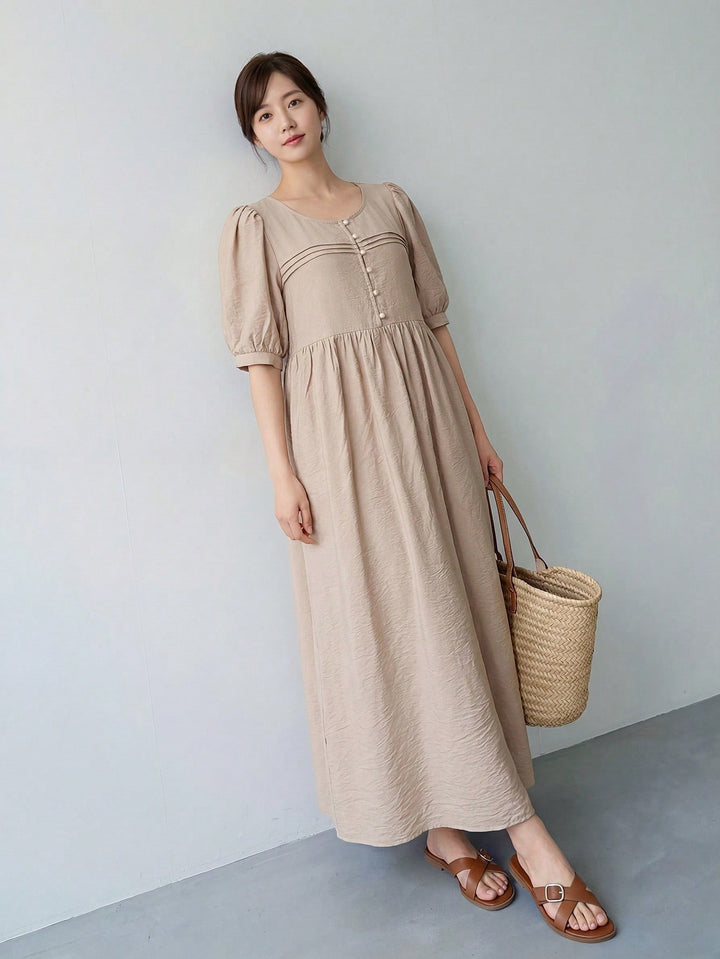 Rochie maxi SHEIN, bej