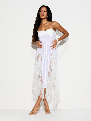 Rochie maxi SHEIN, alb