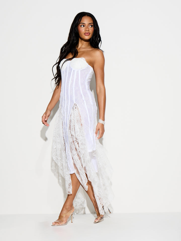 Rochie maxi SHEIN, alb