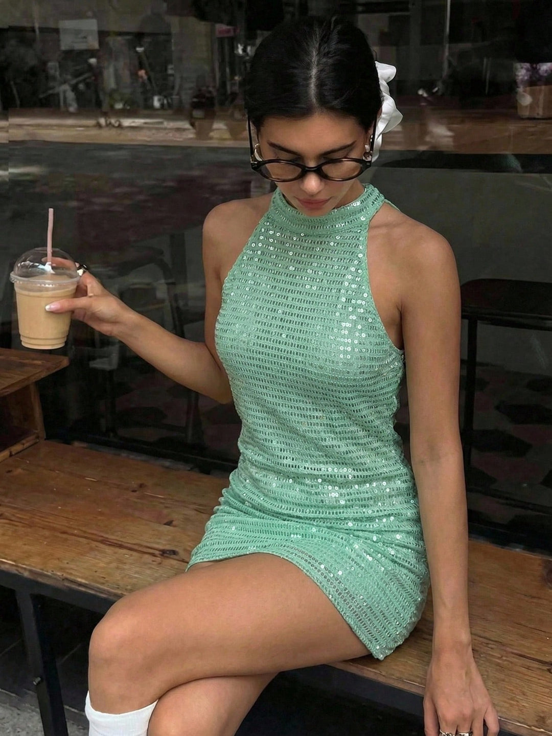 Rochie mini SHEIN, verde