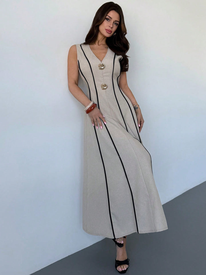Rochie maxi SHEIN, kaki