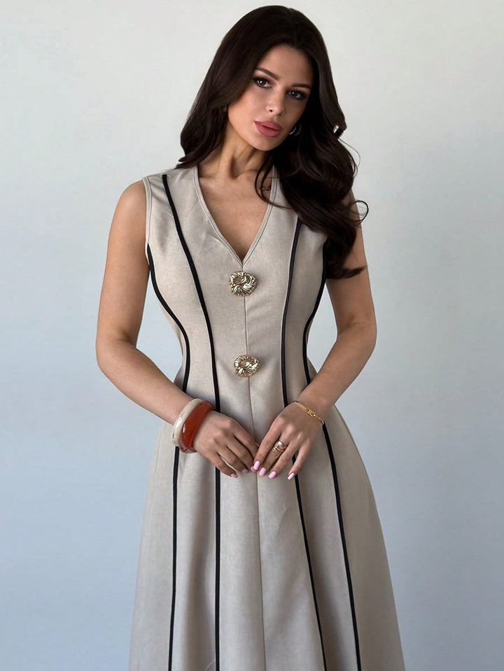 Rochie maxi SHEIN, kaki