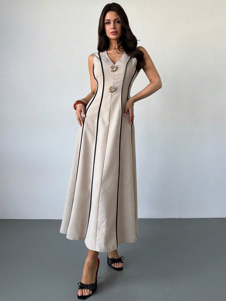 Rochie maxi SHEIN, kaki
