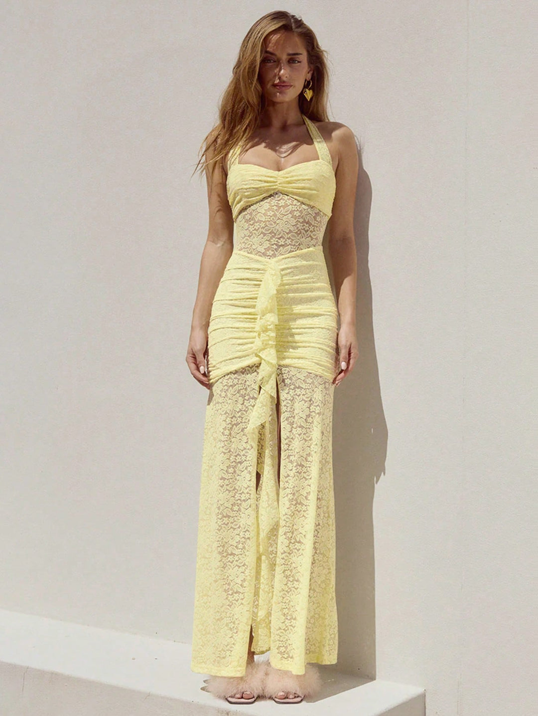Rochie maxi SHEIN, galben