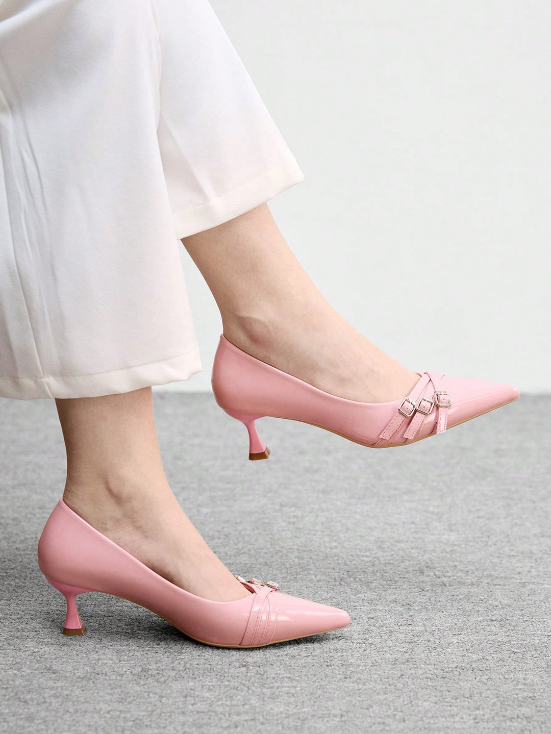 Pantofi cu toc SHEIN, roz