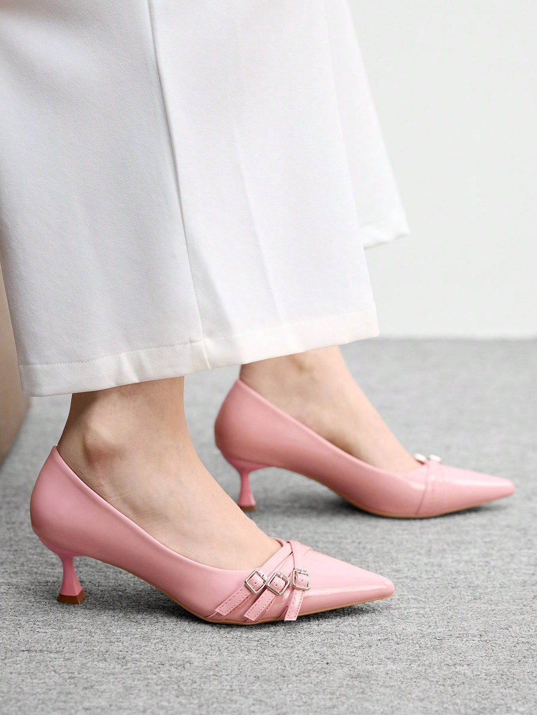 Pantofi cu toc SHEIN, roz