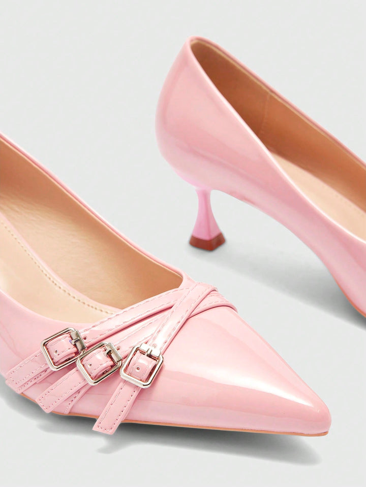 Pantofi cu toc SHEIN, roz