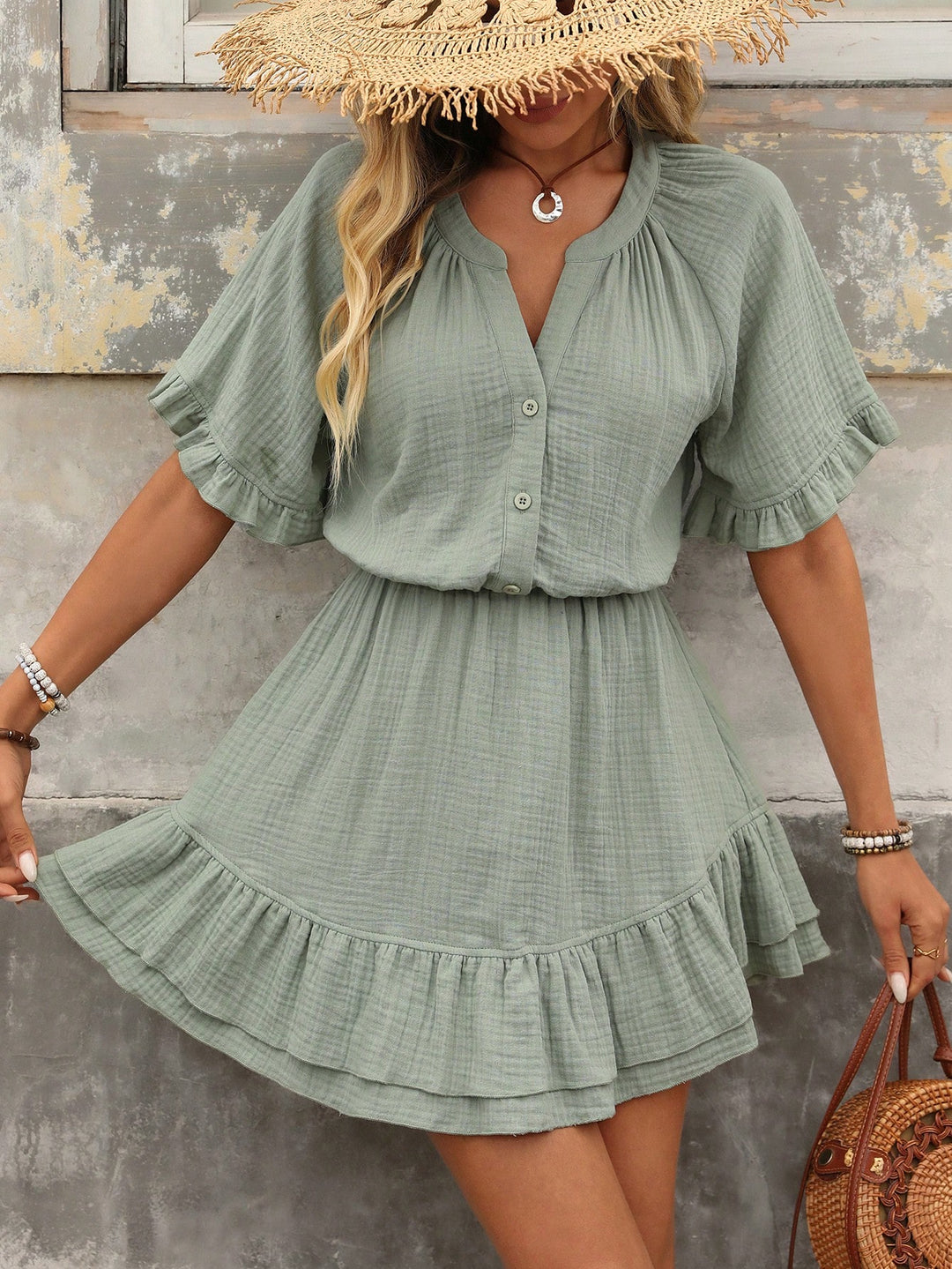 Rochie mini SHEIN, verde