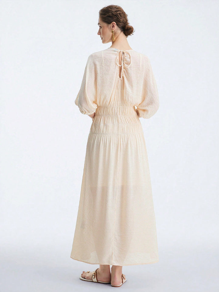 Rochie maxi SHEIN, bej