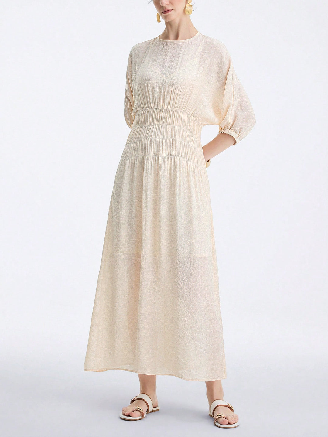 Rochie maxi SHEIN, bej