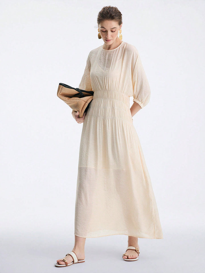 Rochie maxi SHEIN, bej