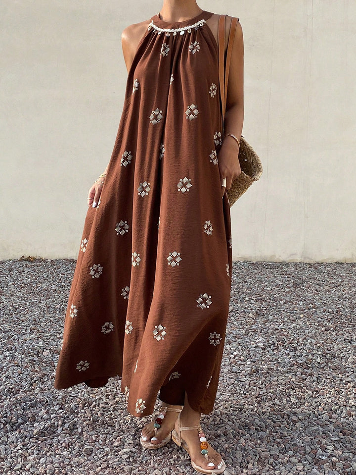 Rochie maxi SHEIN, maro