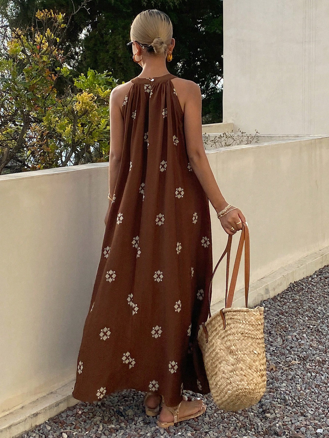 Rochie maxi SHEIN, maro