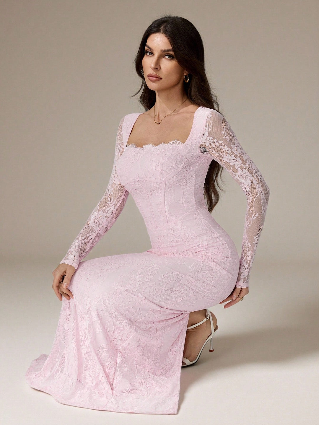 Rochie maxi SHEIN, roz