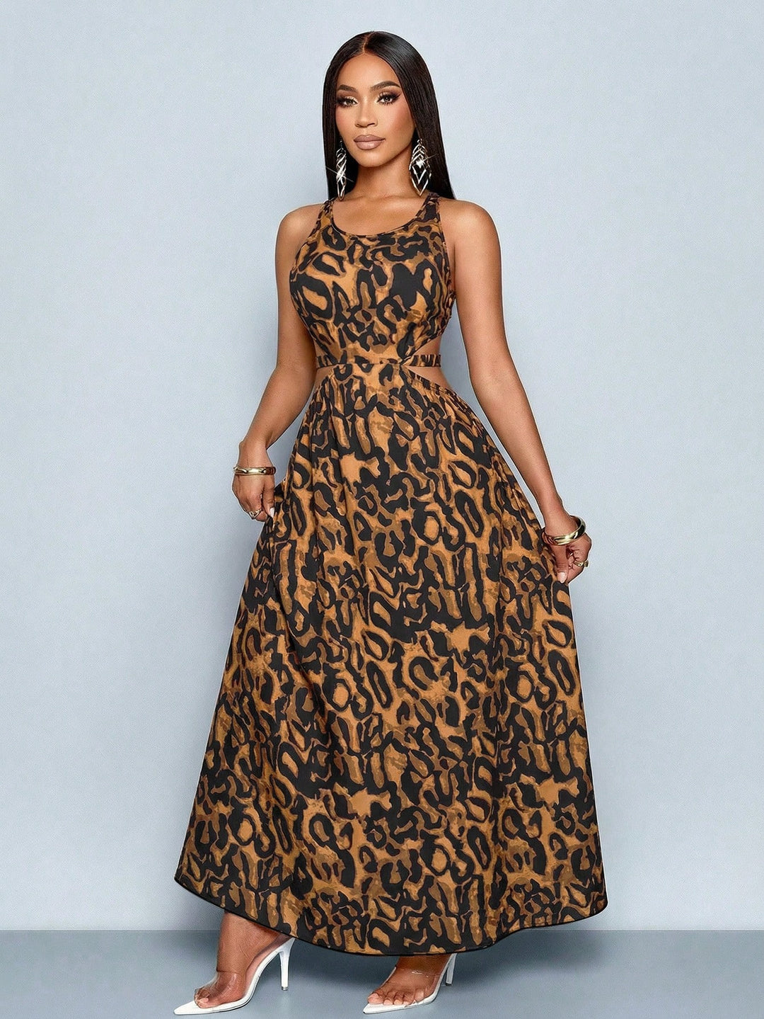 Rochie maxi SHEIN, maro