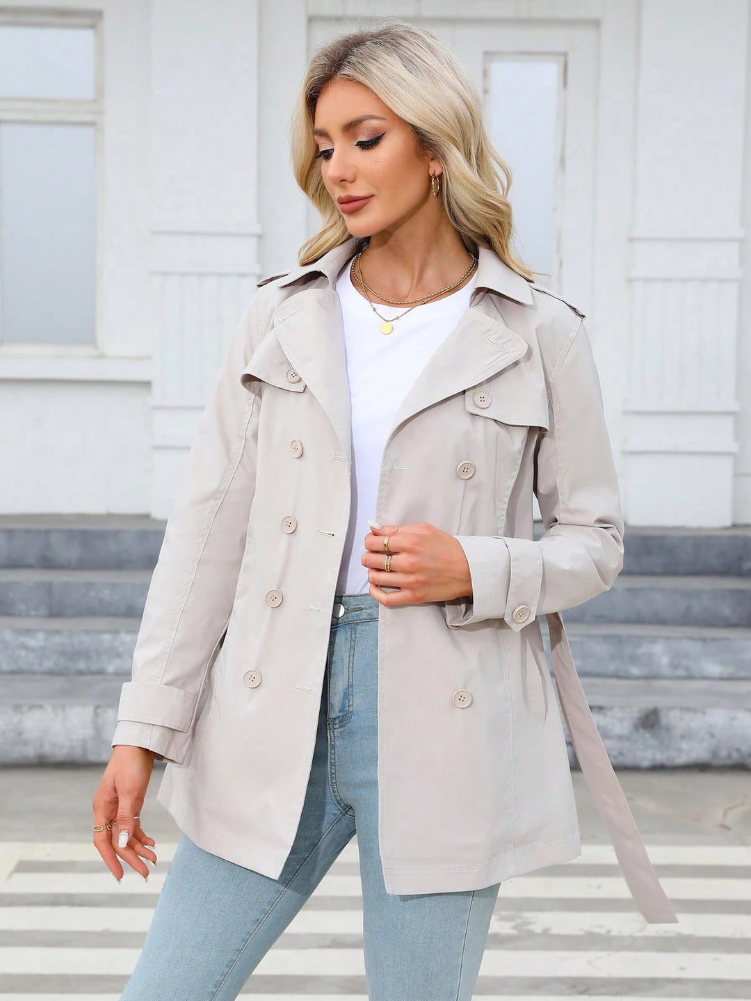 Trench SHEIN, bej