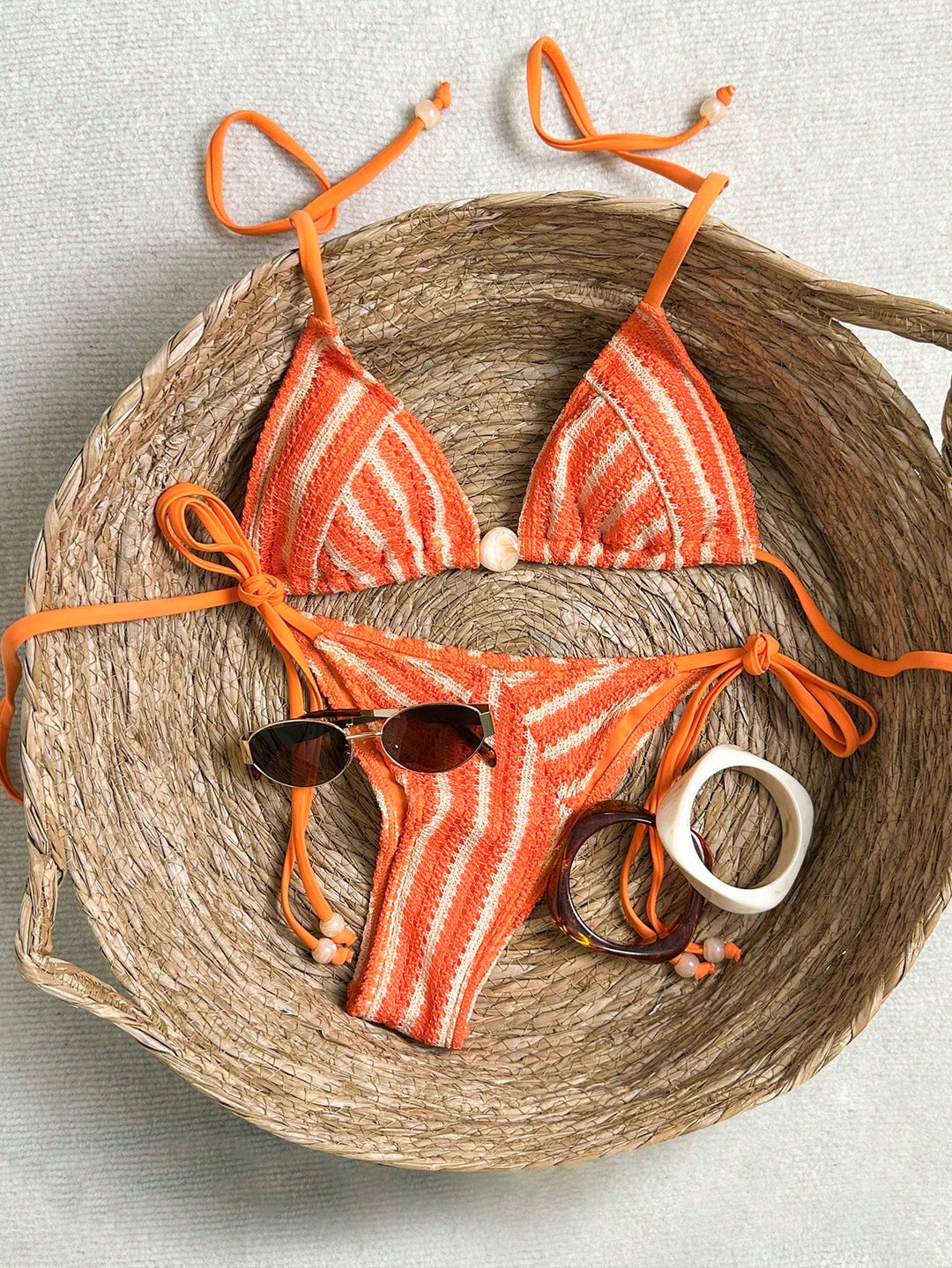Set bikini SHEIN, portocaliu