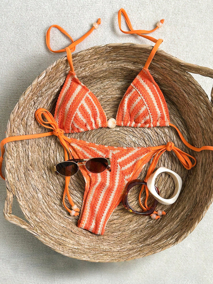 Set bikini SHEIN, portocaliu