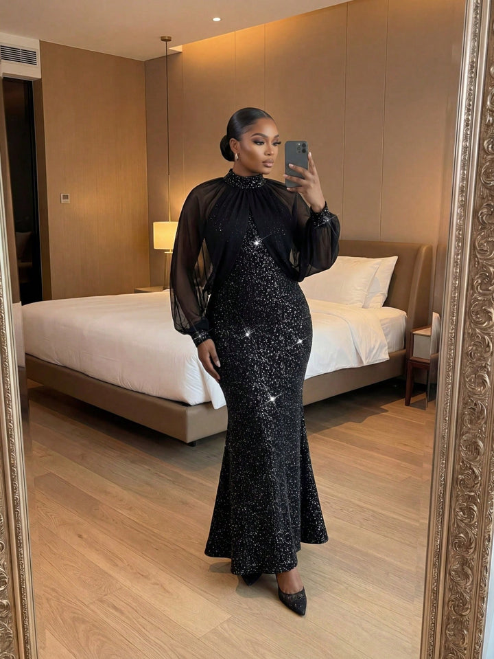 Rochie maxi SHEIN, negru