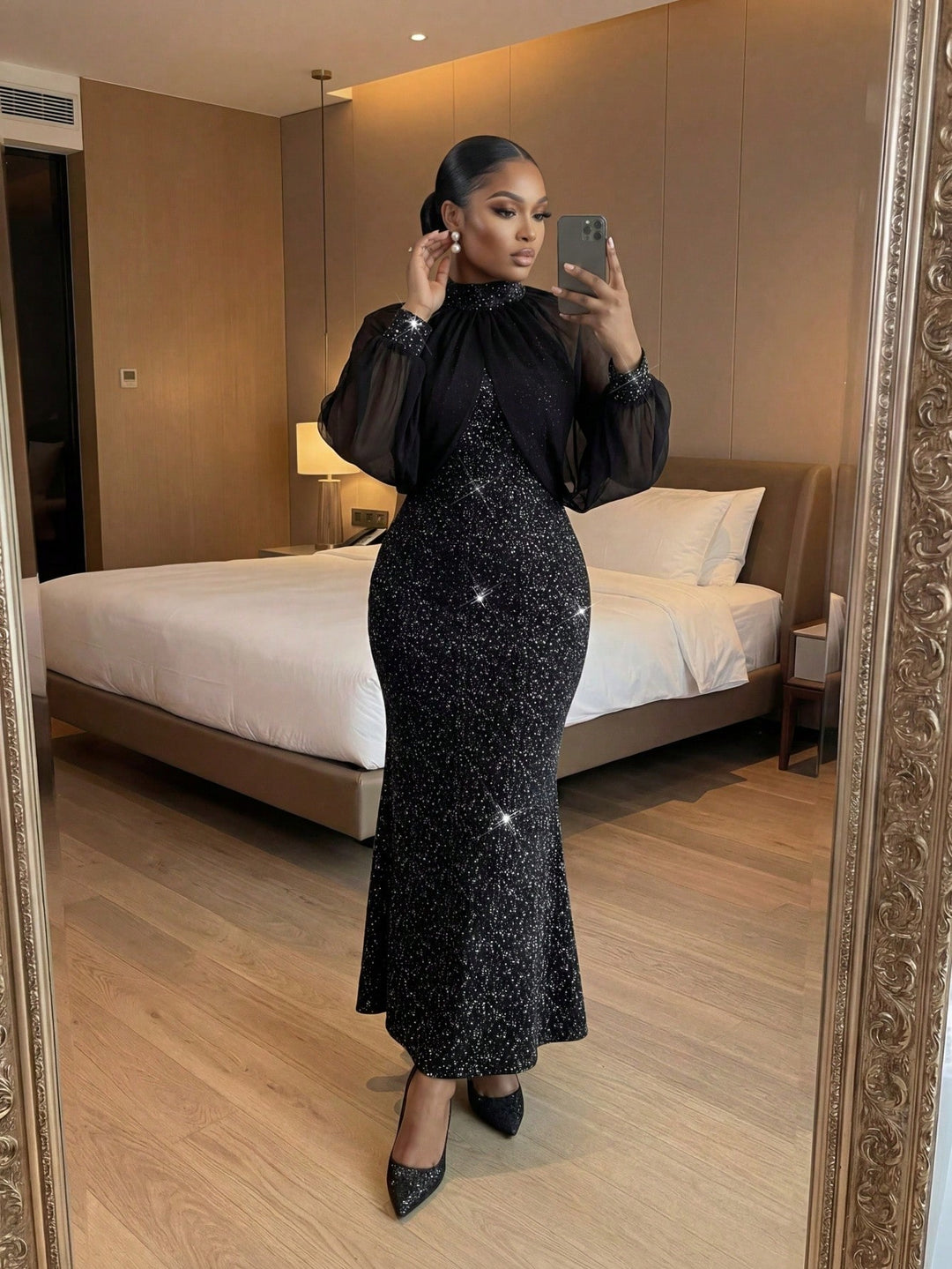 Rochie maxi SHEIN, negru