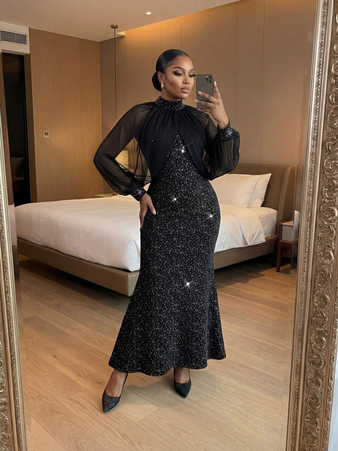 Rochie maxi SHEIN, negru