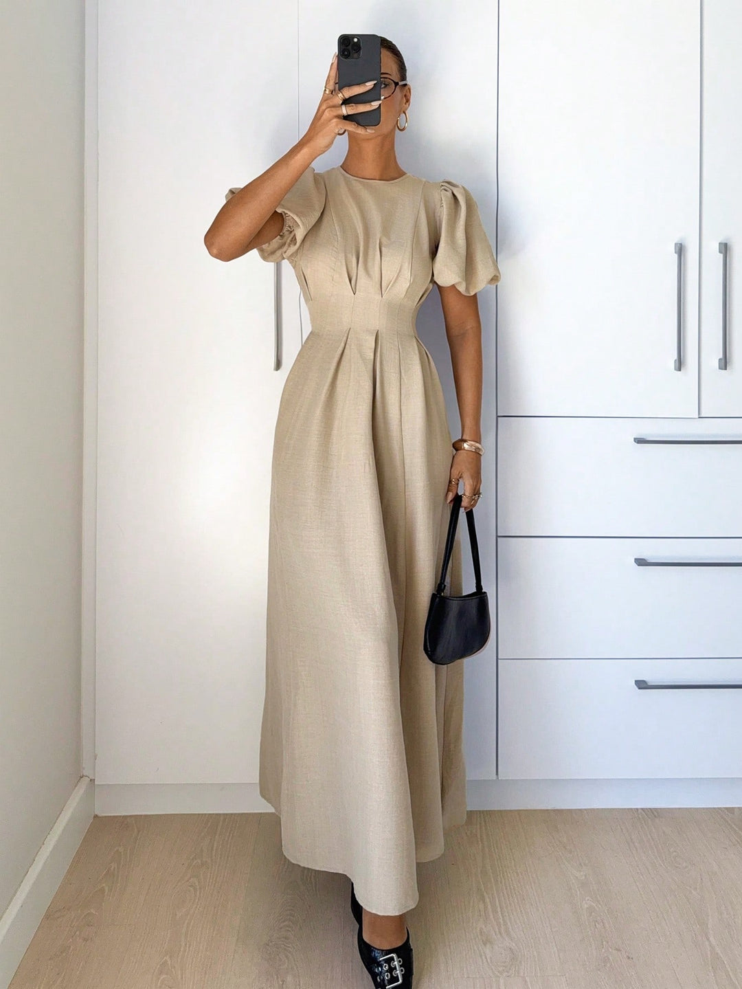 Rochie maxi SHEIN, bej