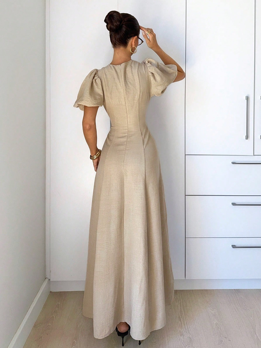 Rochie maxi SHEIN, bej