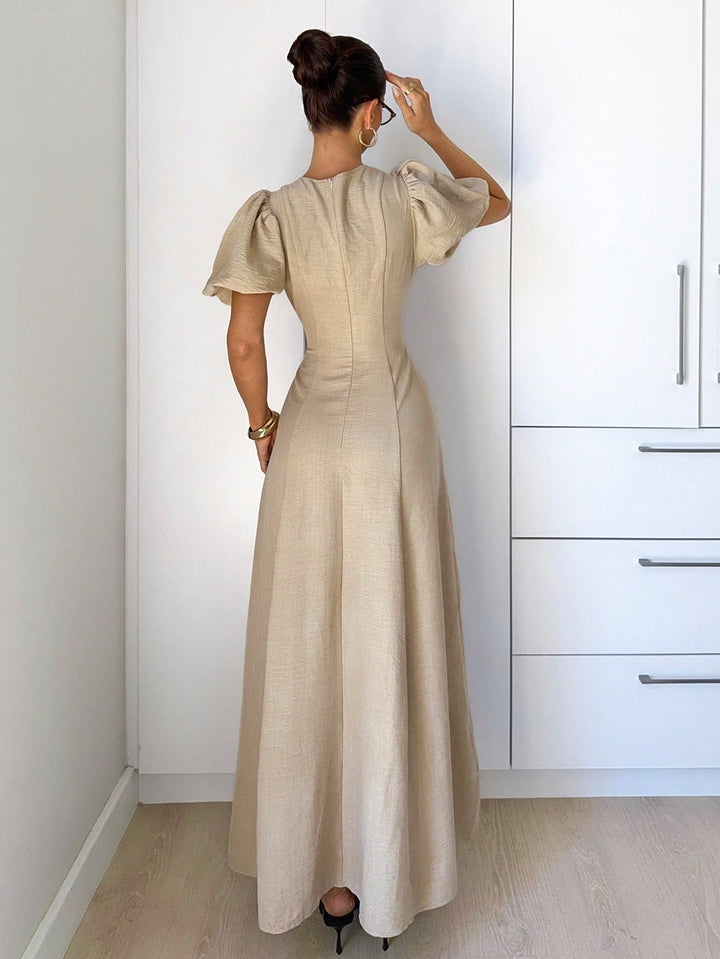 Rochie maxi SHEIN, bej