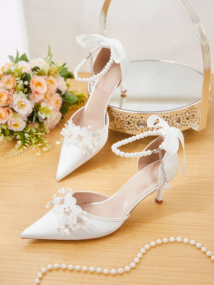 Pantofi cu toc SHEIN, alb