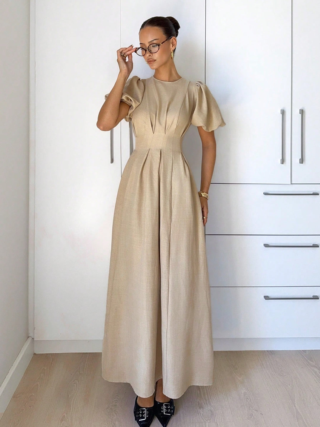 Rochie maxi SHEIN, bej
