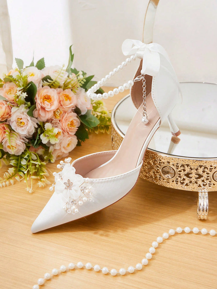 Pantofi cu toc SHEIN, alb