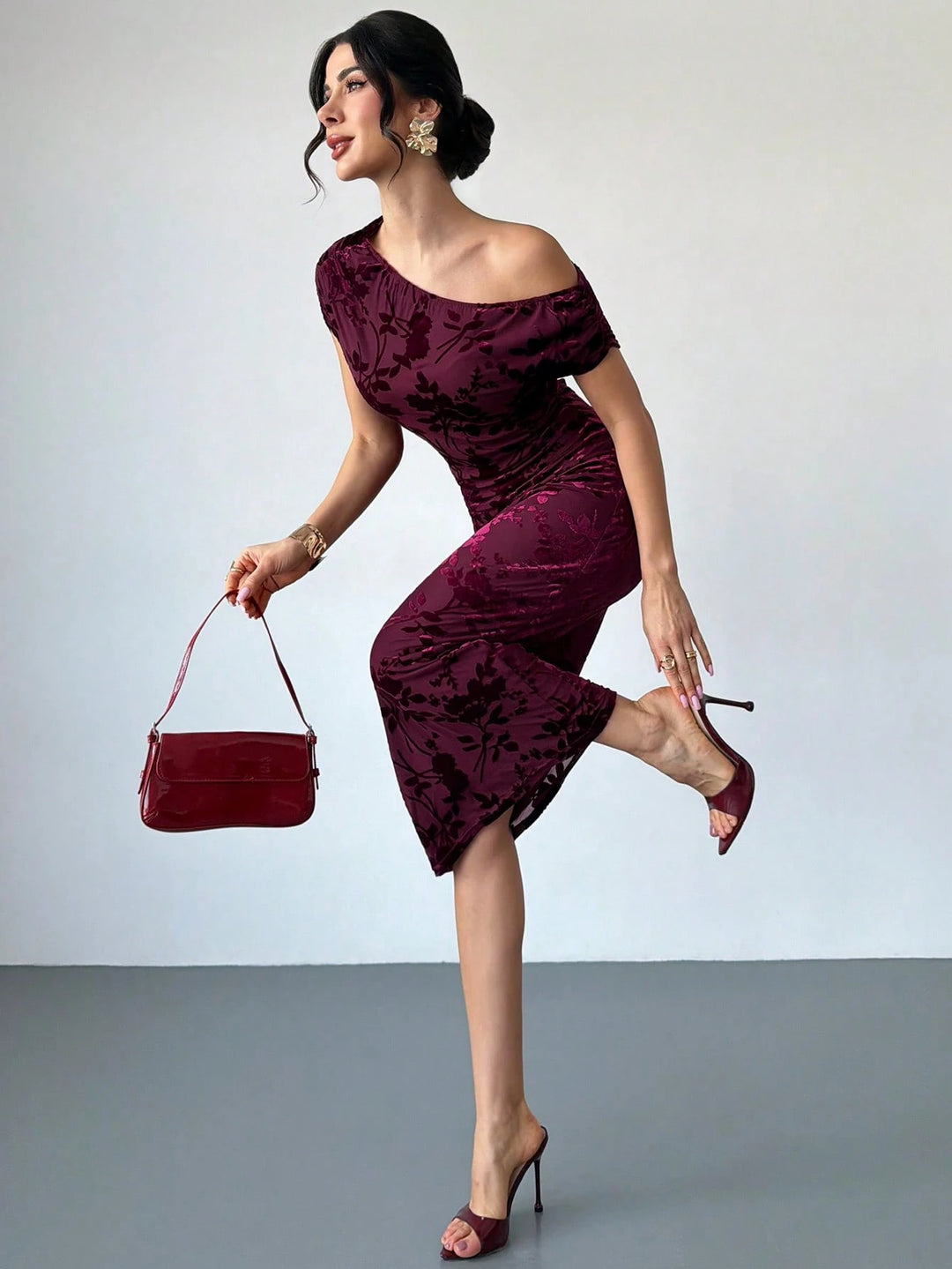 Rochie midi SHEIN, mov