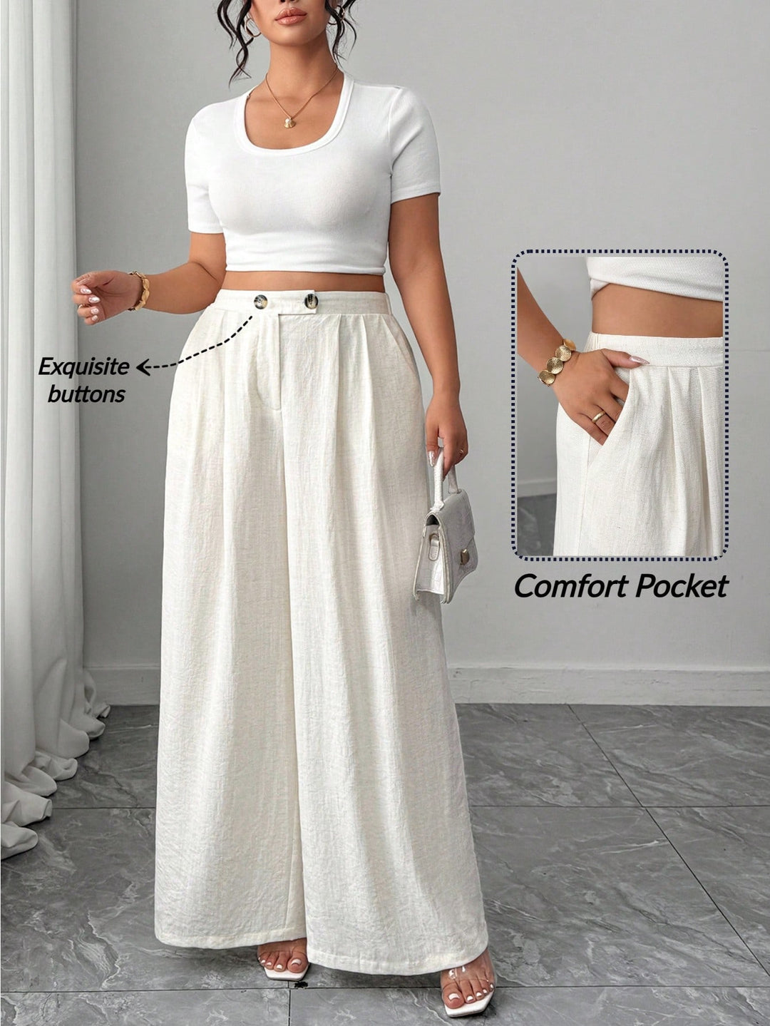 Pantaloni SHEIN, portocaliu