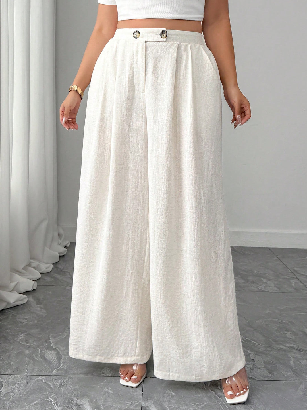 Pantaloni SHEIN, portocaliu