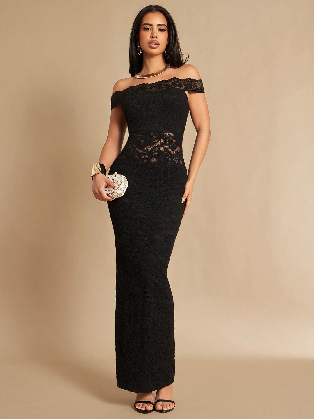 Rochie maxi SHEIN, negru