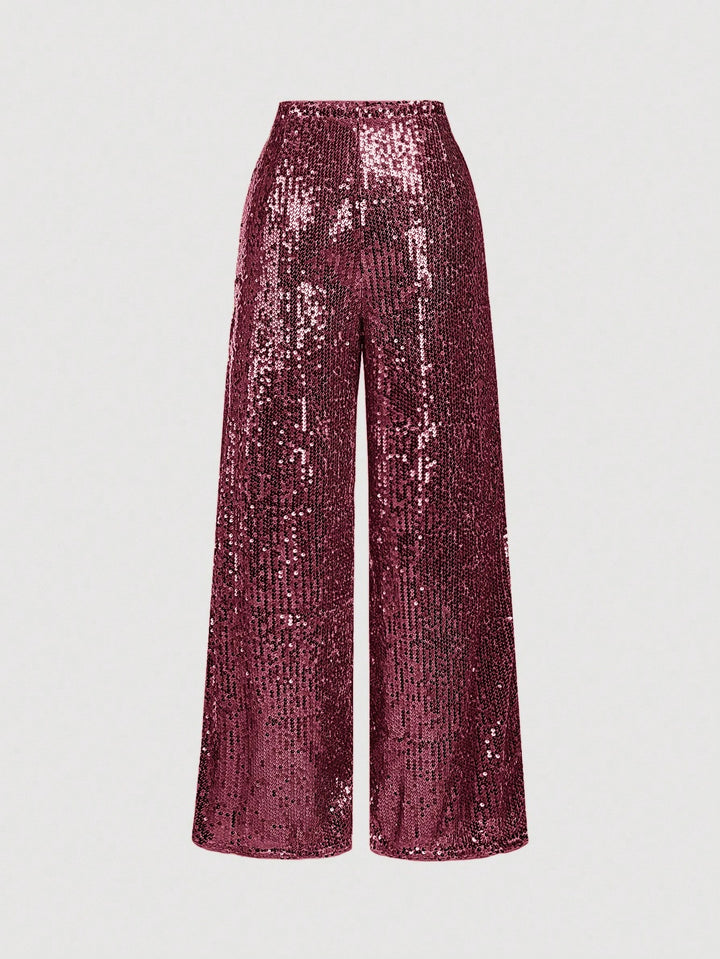 Pantalon SHEIN, vișiniu