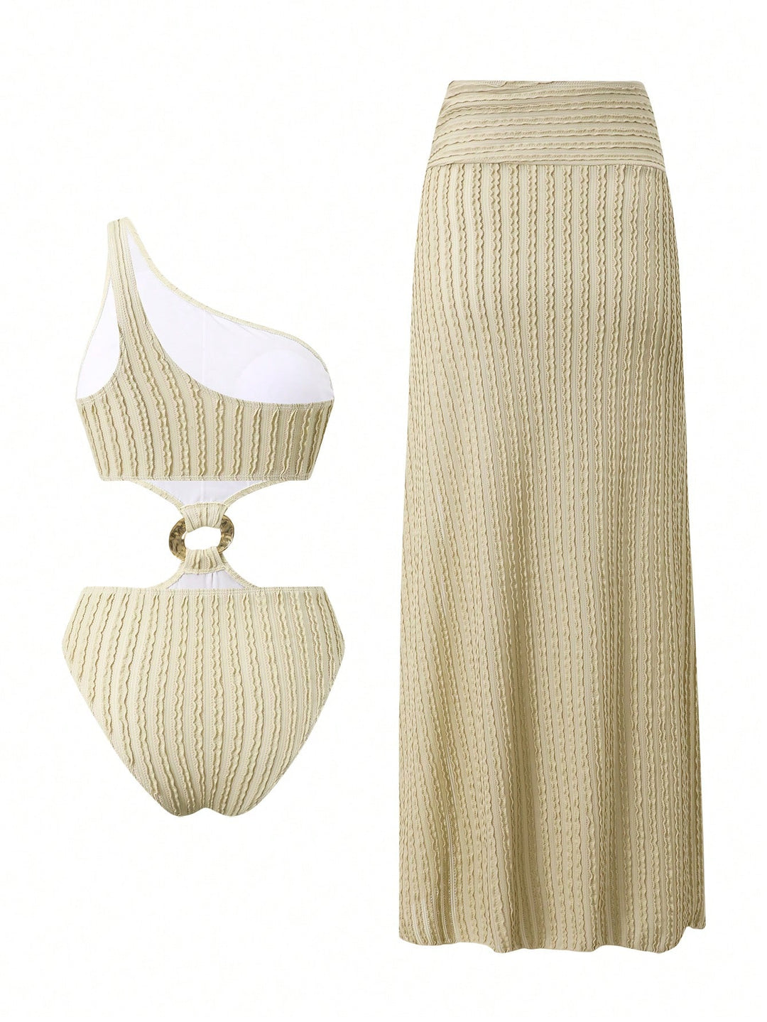 Set costum de baie SHEIN, bej