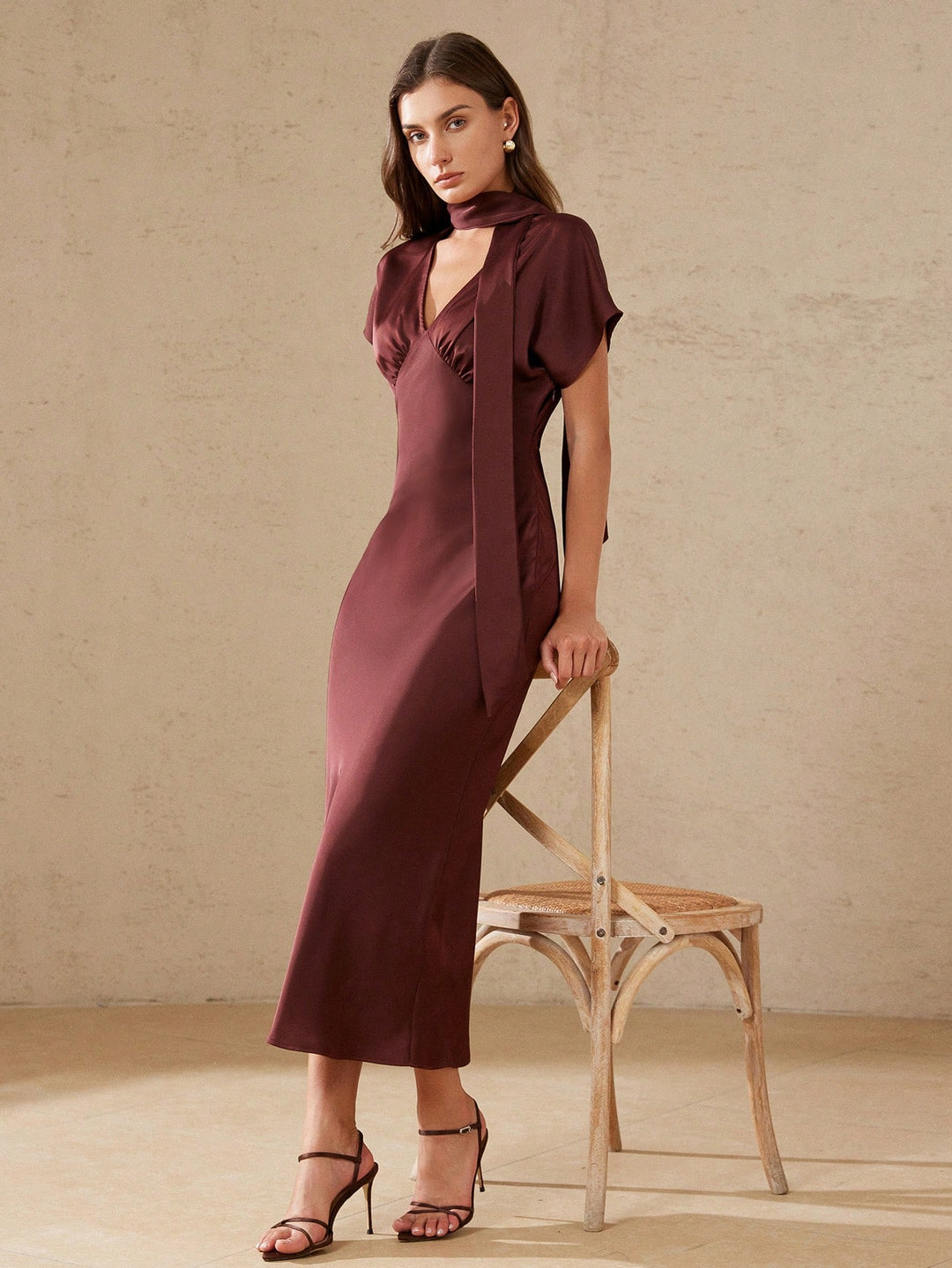 Rochie maxi SHEIN, vișiniu