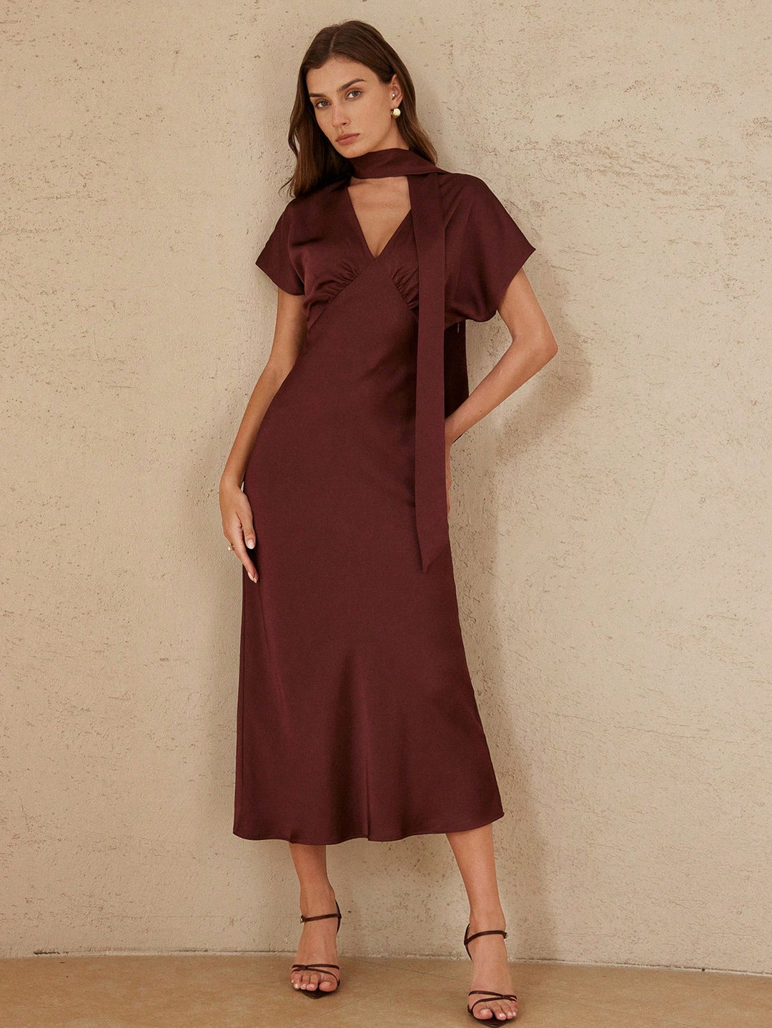 Rochie maxi SHEIN, vișiniu