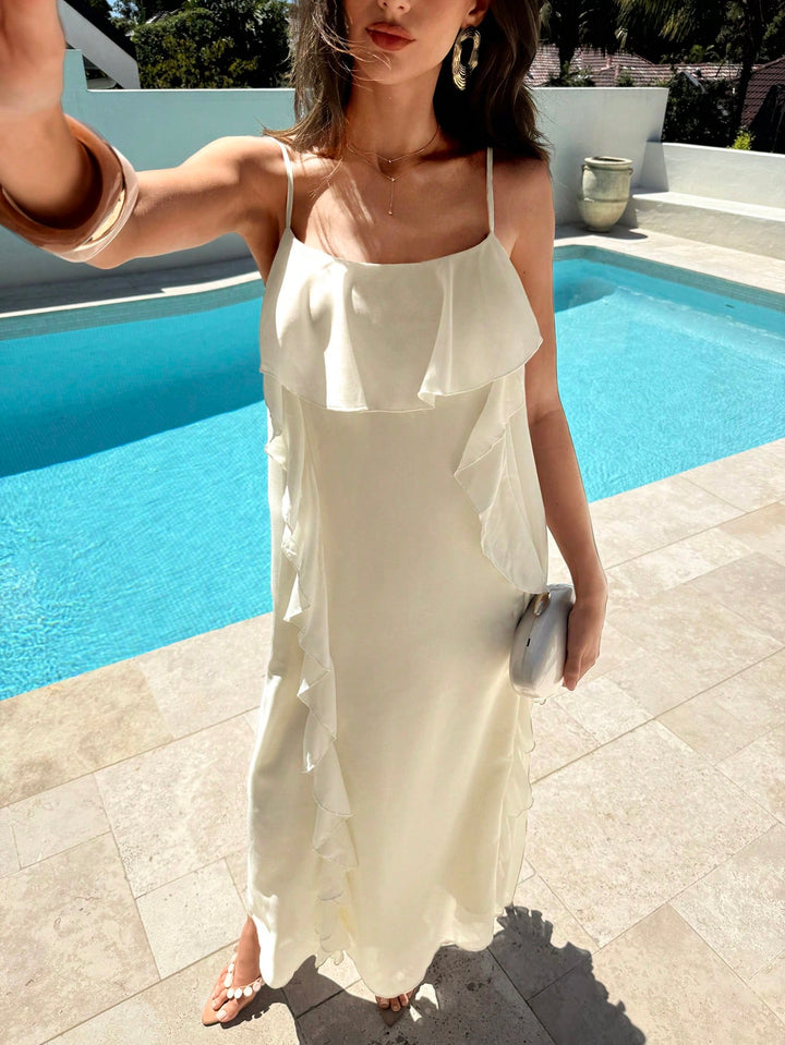 Rochie maxi SHEIN, bej